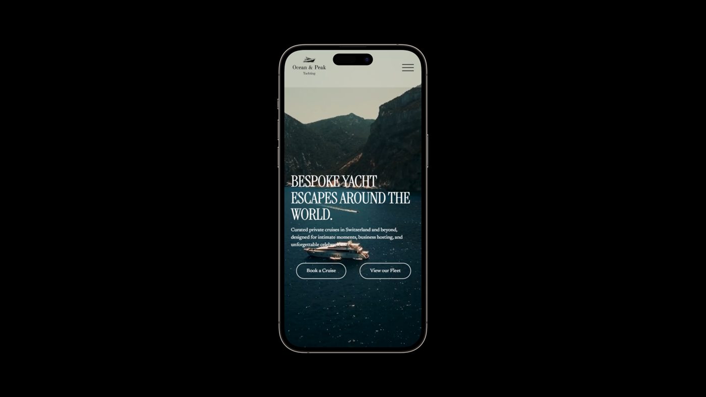 Website-Projekt auf einem Smartphone